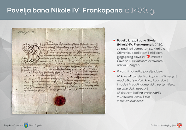 1430. Povelja bana Nikole IV Frankapana