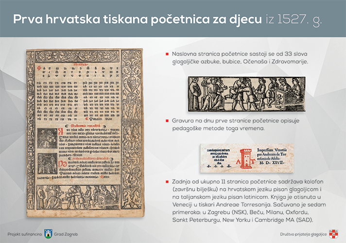 1527. Prva hrvatska tiskana početnica za djecu